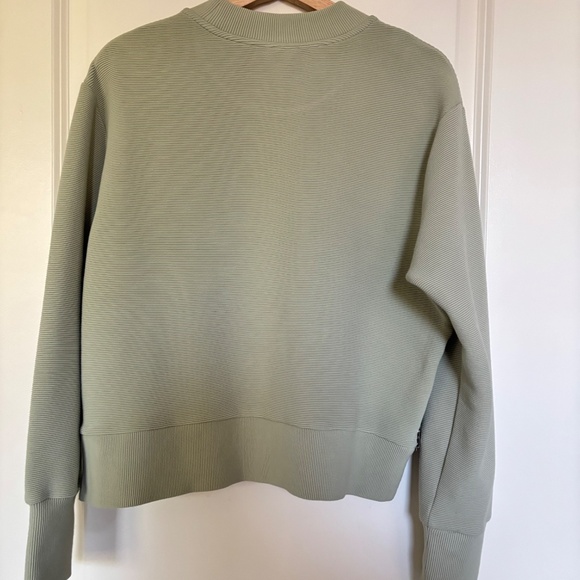 VARLEY Manning Med Lg Sweatshirt Side Zippers Crew Neck Ribbed Green Small - Picture 7 of 13